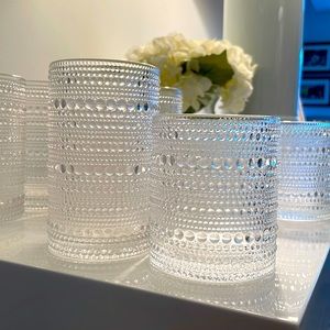 William Sonoma Drinking glasses, brand new! Set of 6 tall and 6 short.